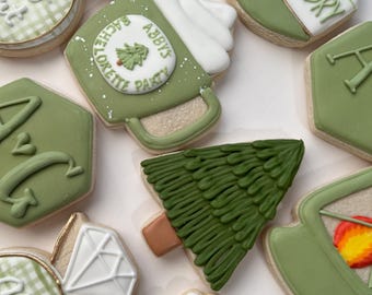 Rustic Elegance: Handcrafted Cookies for a Camp-Inspired Bridal Shower