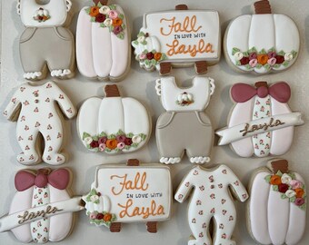 Fall In Love Sugar Cookies: Baby Shower Favors