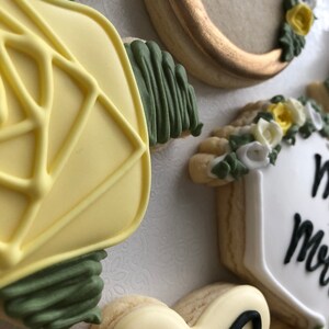 Lemon Themed Bridal shower sugar cookies, My main squeeze sugar cookies, engagement party sugar cookies, bridal shower favors, wedding image 8