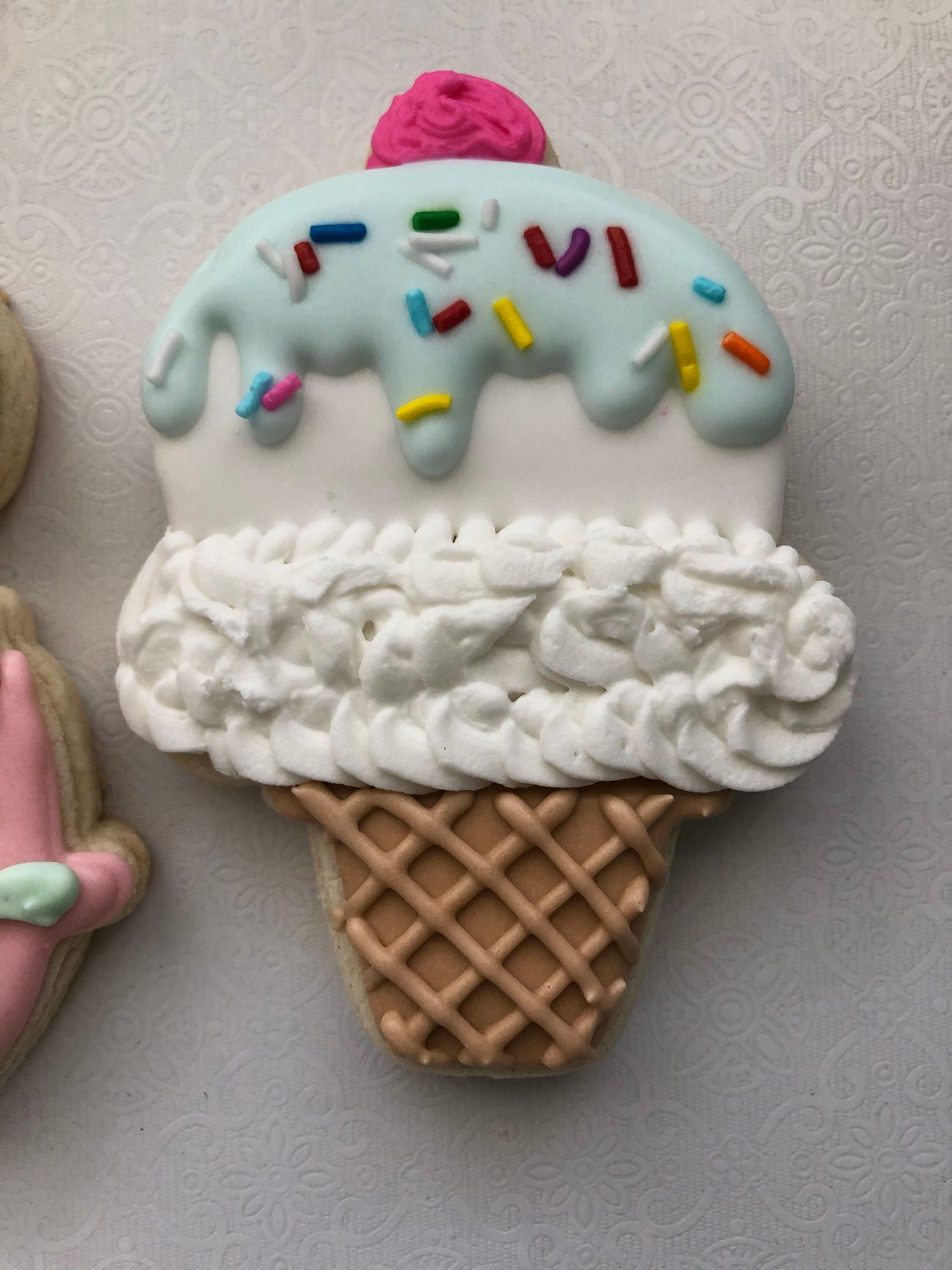 Ice Cream Themed Cookies 1st Birthday Ice Cream 2nd Etsy