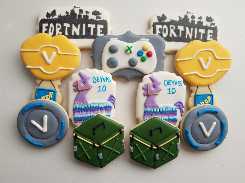 Fortnite Sugar Cookies gamer video games controller cookies Etsy