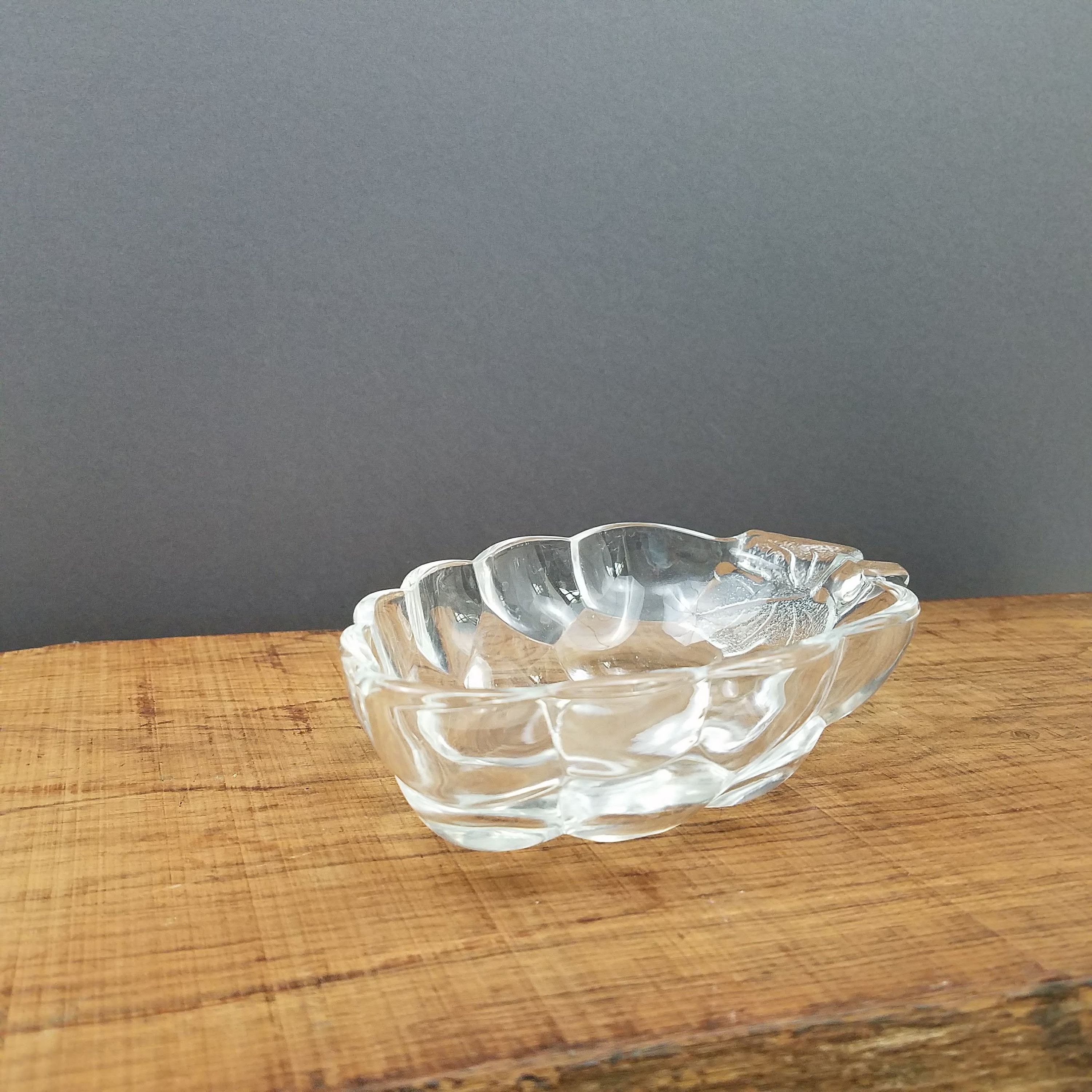 Vintage Glass Bowl, Studio Nova Natures Harvest Grape Bowl, Small Clear