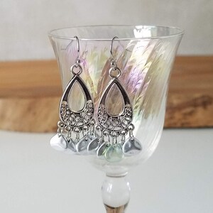 Bohemian Statement Chandelier Earrings, Dangle Earrings with Stainless Steel Wires