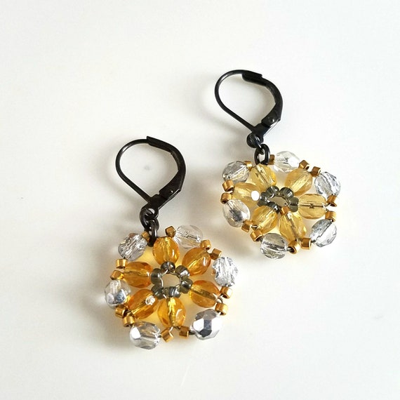 Beaded Earrings, Anthropologie Earrings, Vintage … - image 1