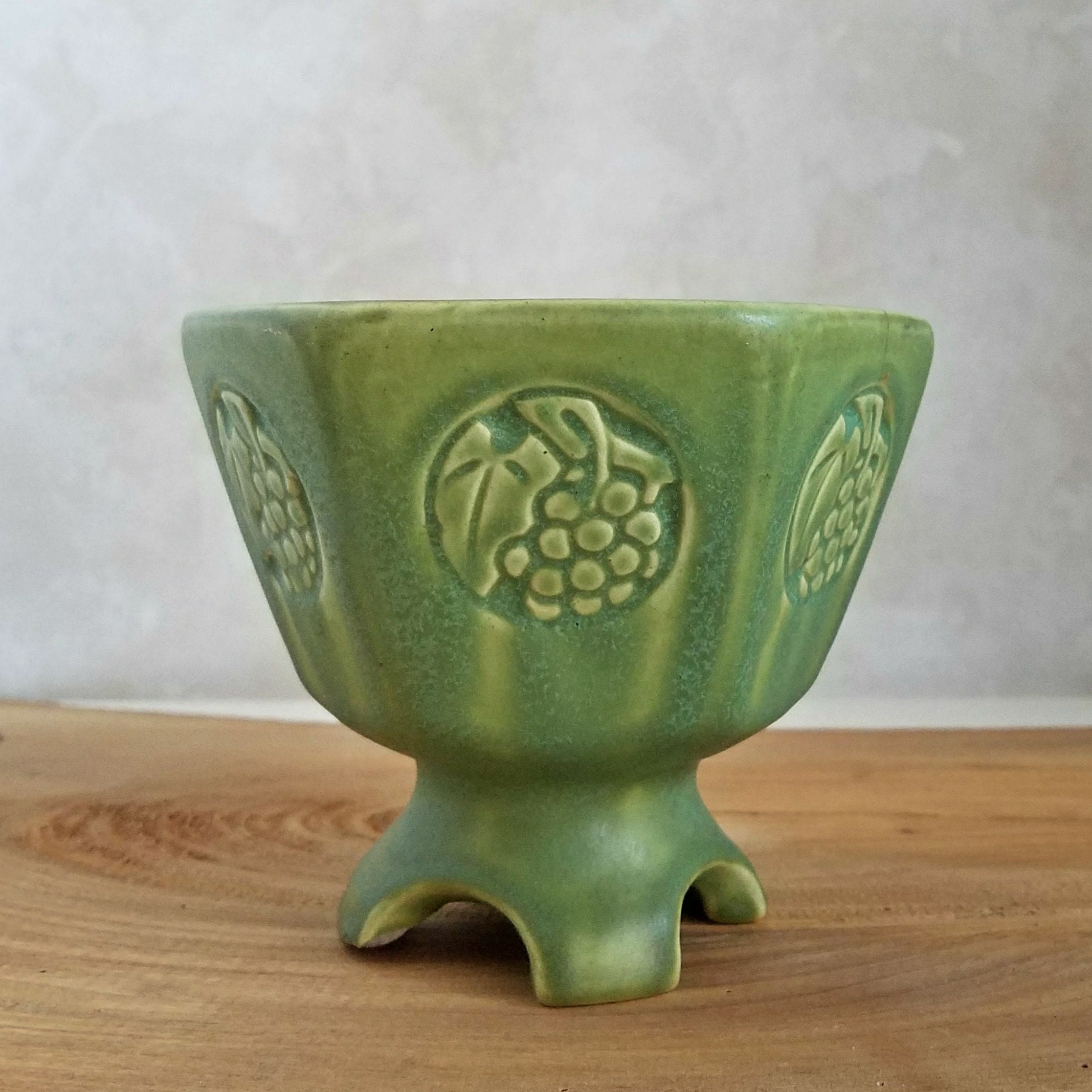 Rookwood Pottery Pedestal Bowl, Antique American Art Pottery 1910