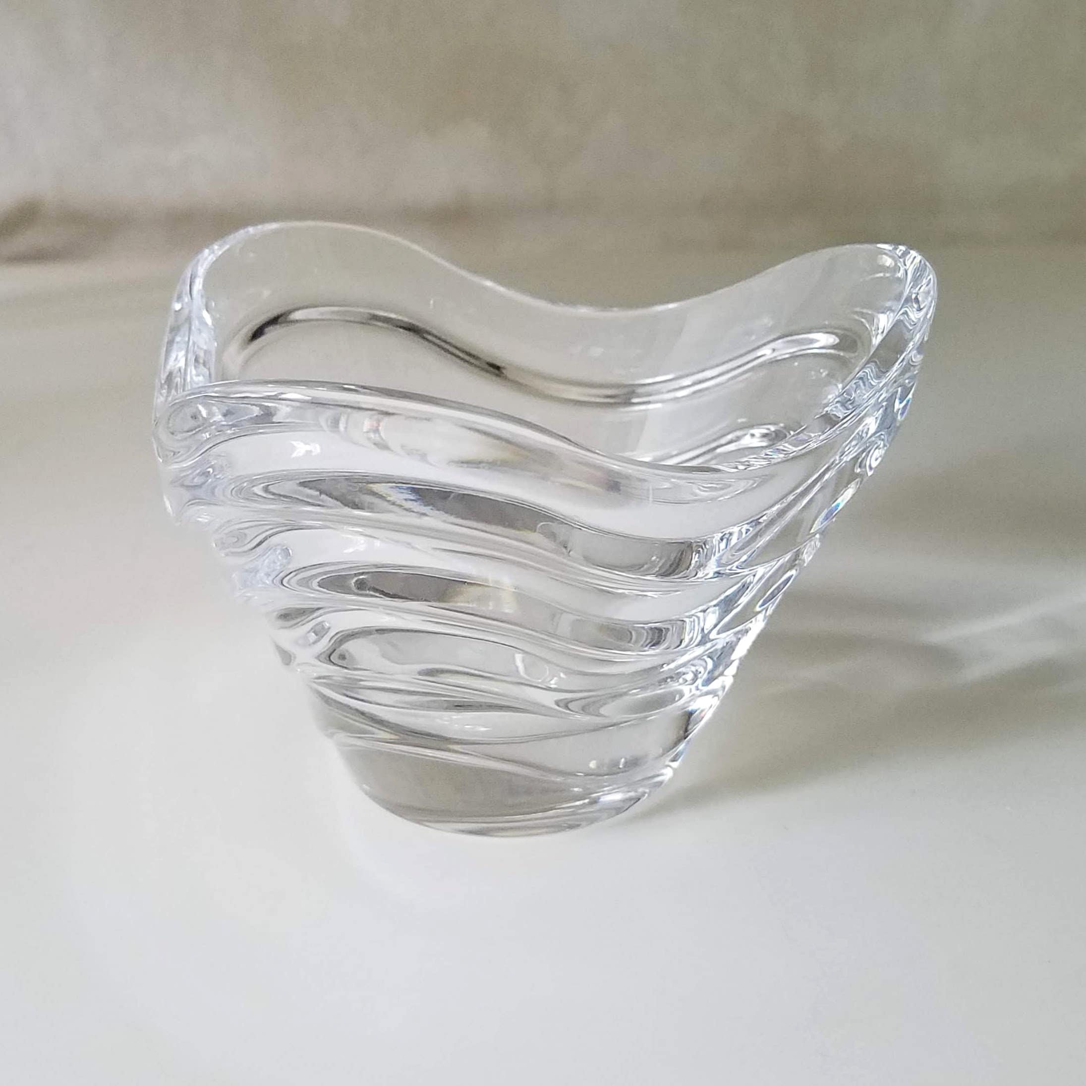 Crystal Bowl, Ricci Casa Art Deco Modern Crystal Bowl