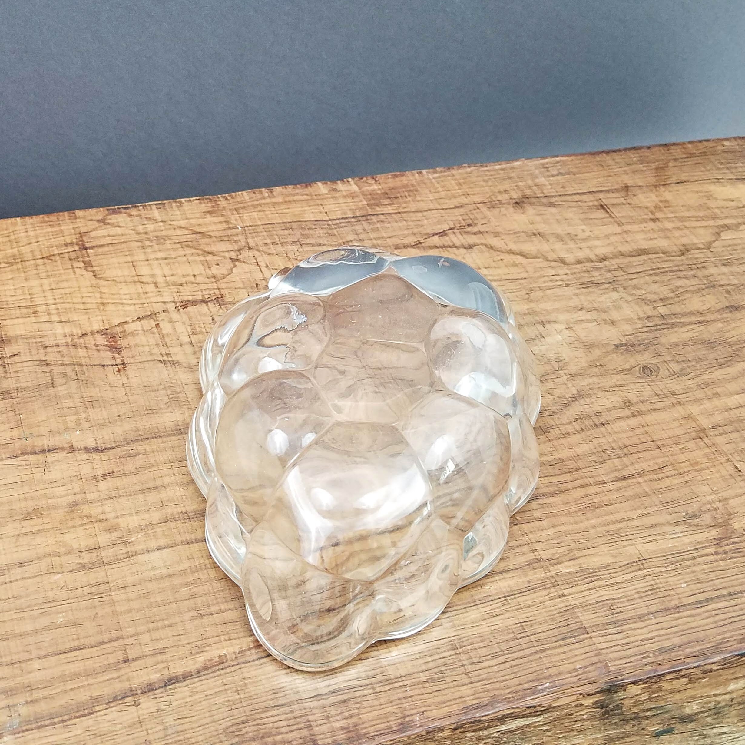 Vintage Glass Bowl, Studio Nova Natures Harvest Grape Bowl, Small Clear