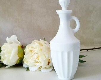 Botella de vinagrera de vidrio para leche Avon vintage, decoración rústica