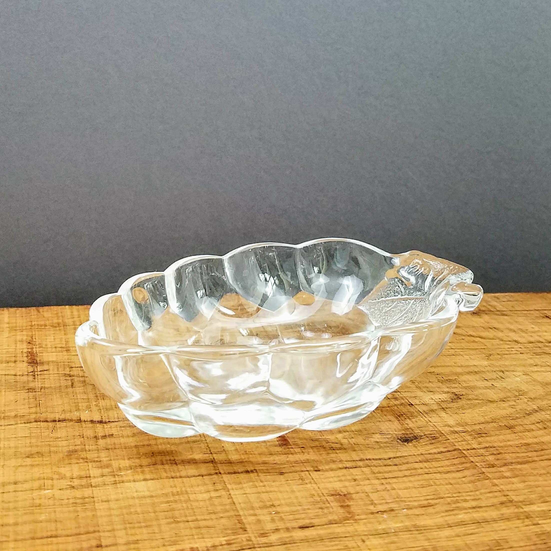 Vintage Glass Bowl, Studio Nova Natures Harvest Grape Bowl, Small Clear