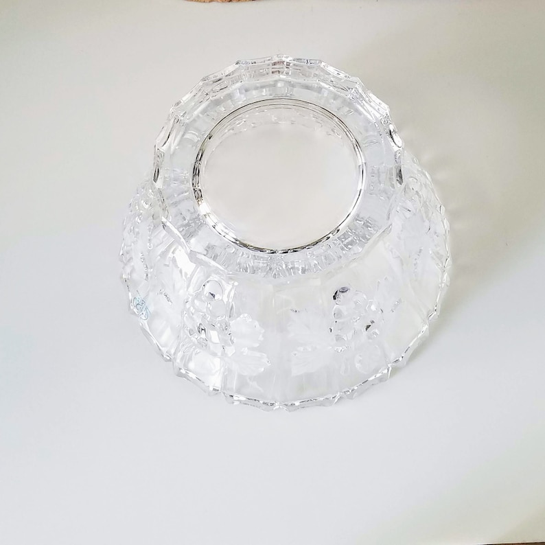Vintage Crystal Glass Fruit Bowl with Grape Cluster Pattern Crystal Bowl Price Product West German Bowl