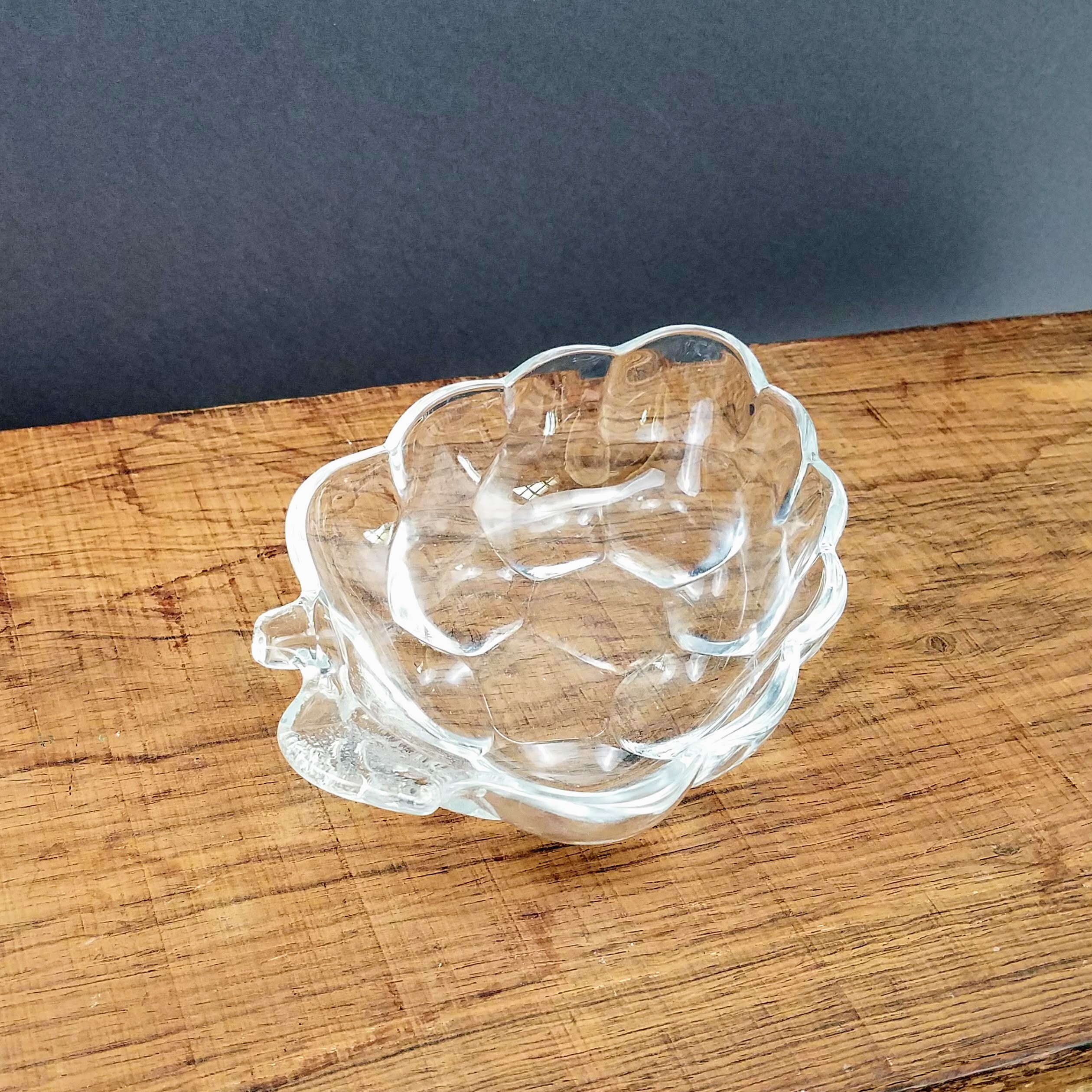 Vintage Glass Bowl, Studio Nova Natures Harvest Grape Bowl, Small Clear