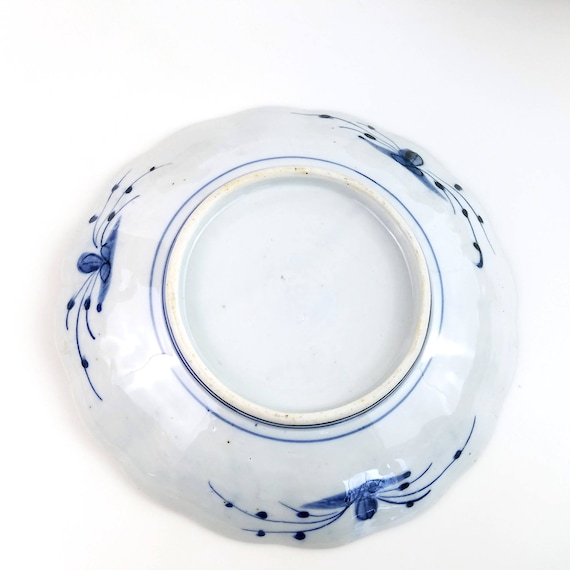 Vintage Unmarked Japanese Imari Cup & Saucer Imari Blue Circle on Bottom 