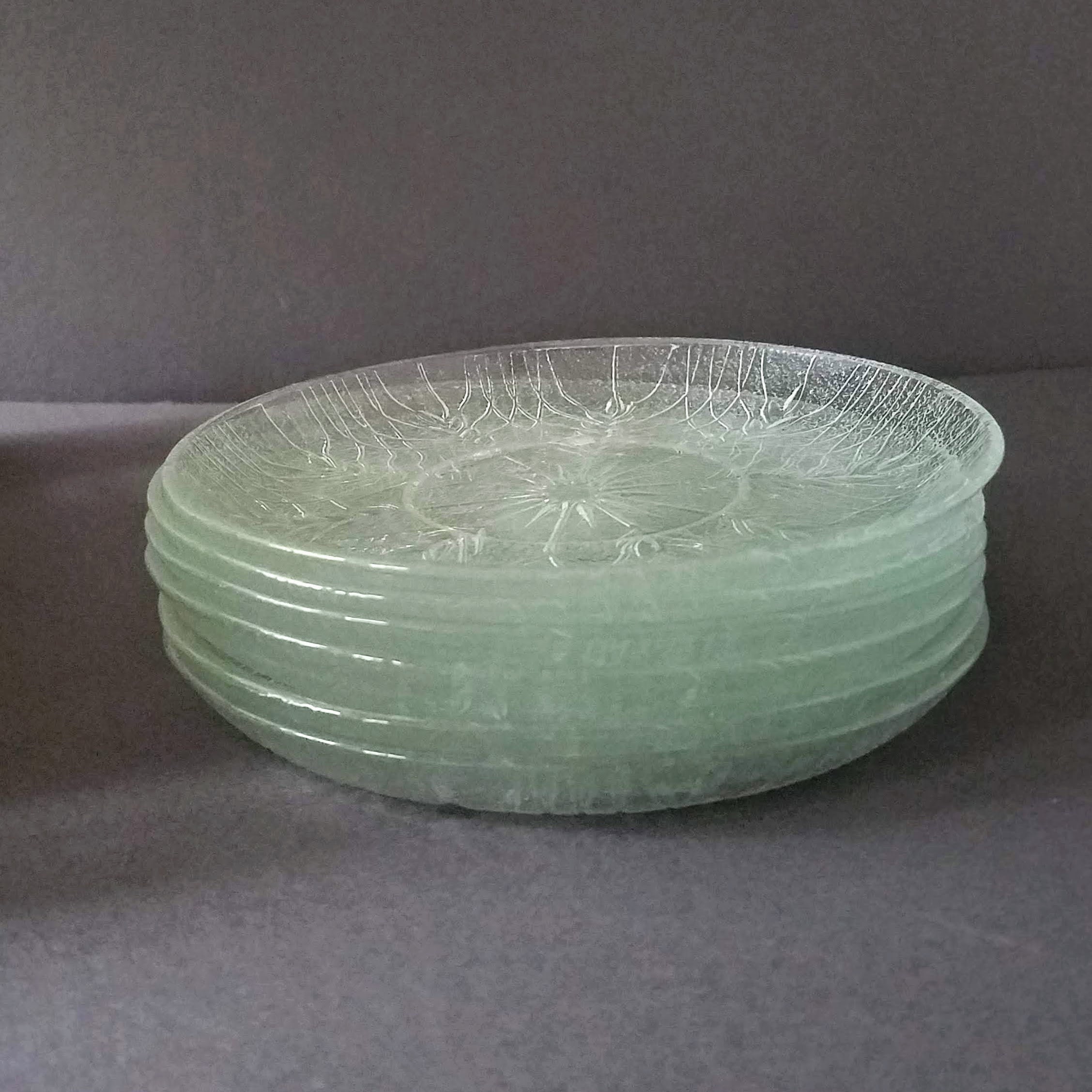 Vintage Glass Small Plates with Wheat Pattern, Arcorc Country Wheat