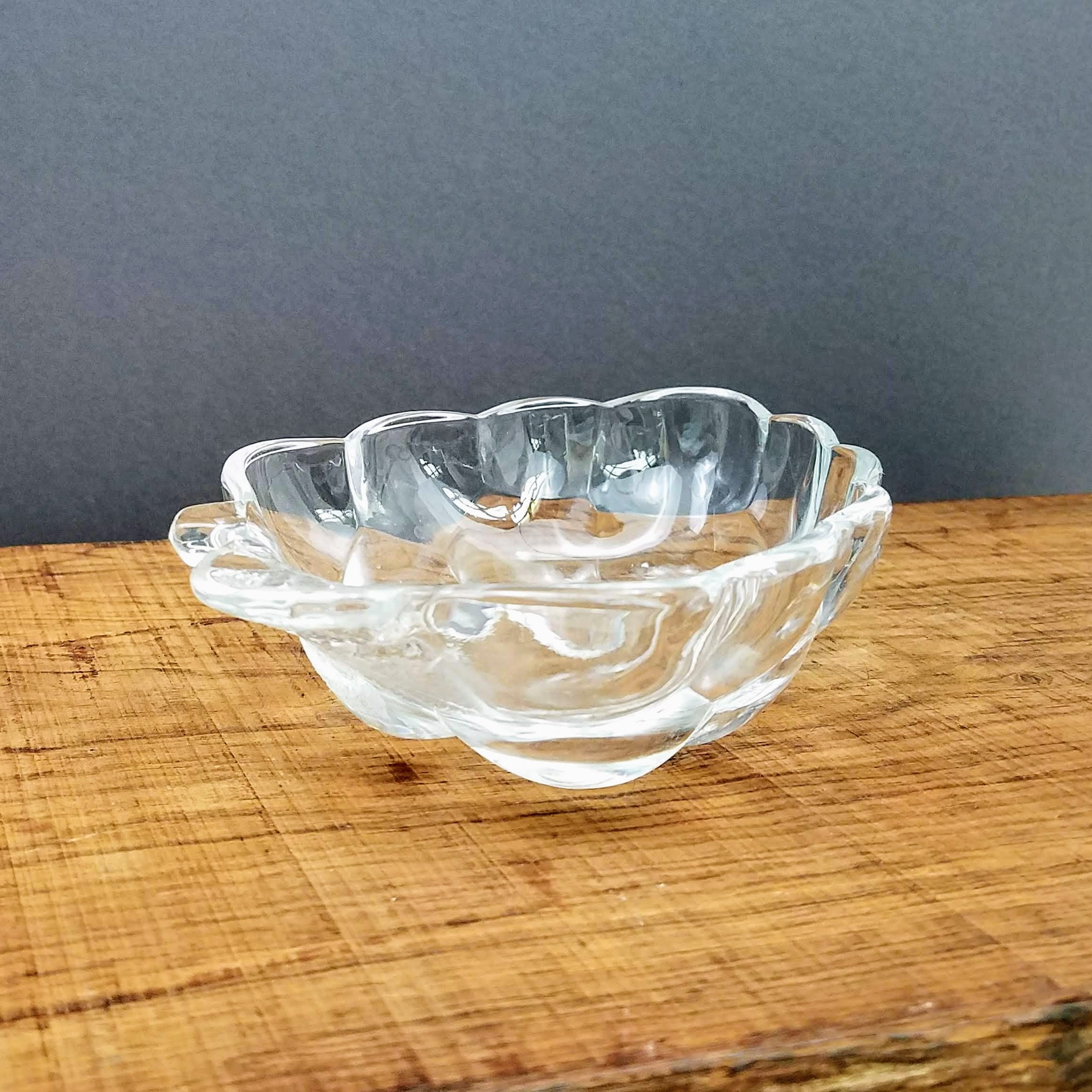 Vintage Glass Bowl, Studio Nova Natures Harvest Grape Bowl, Small Clear