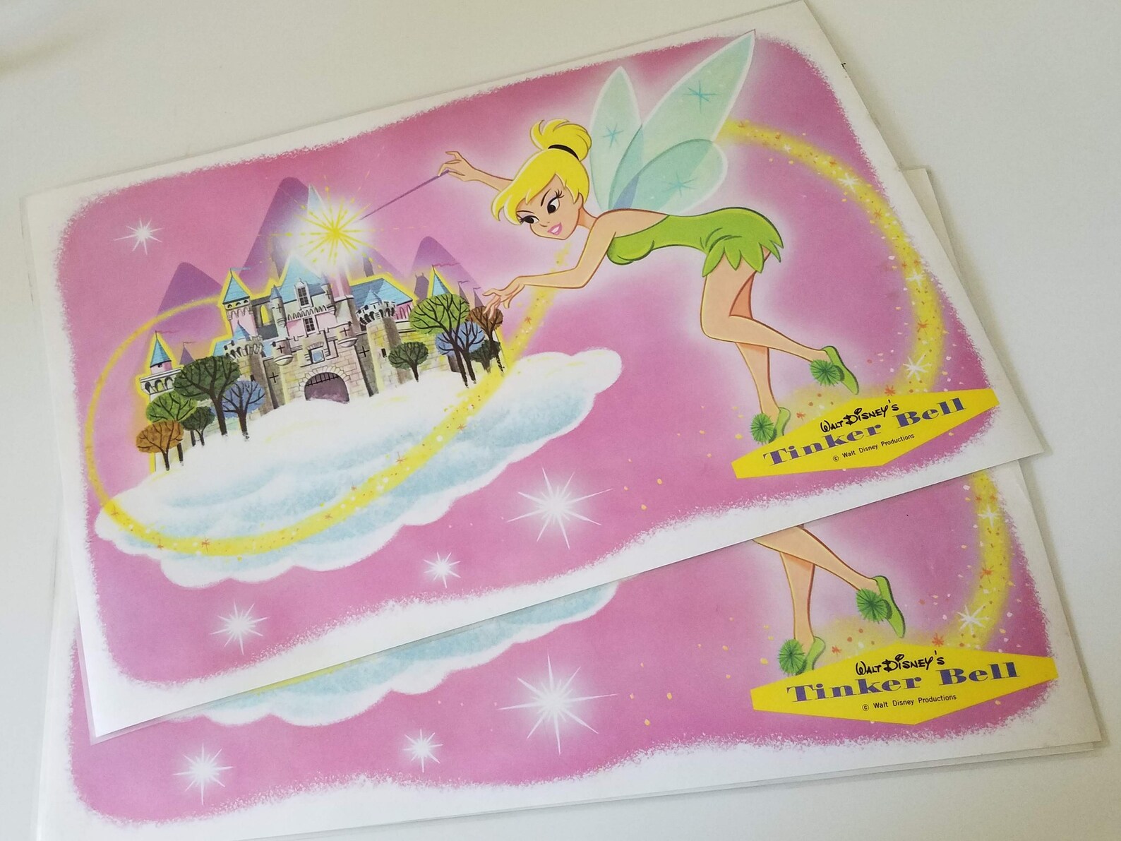 Vintage Disney Placemat Poster Tinkerbell Placemat 1960s - Etsy