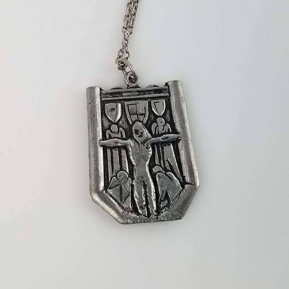 Vintage Icon Pendant,  Signed Gothic Art, Unisex Pendant, Gothic Jewelry, Rare Religious Pendant, Religious Jewelry Necklace, Unisex Gifts