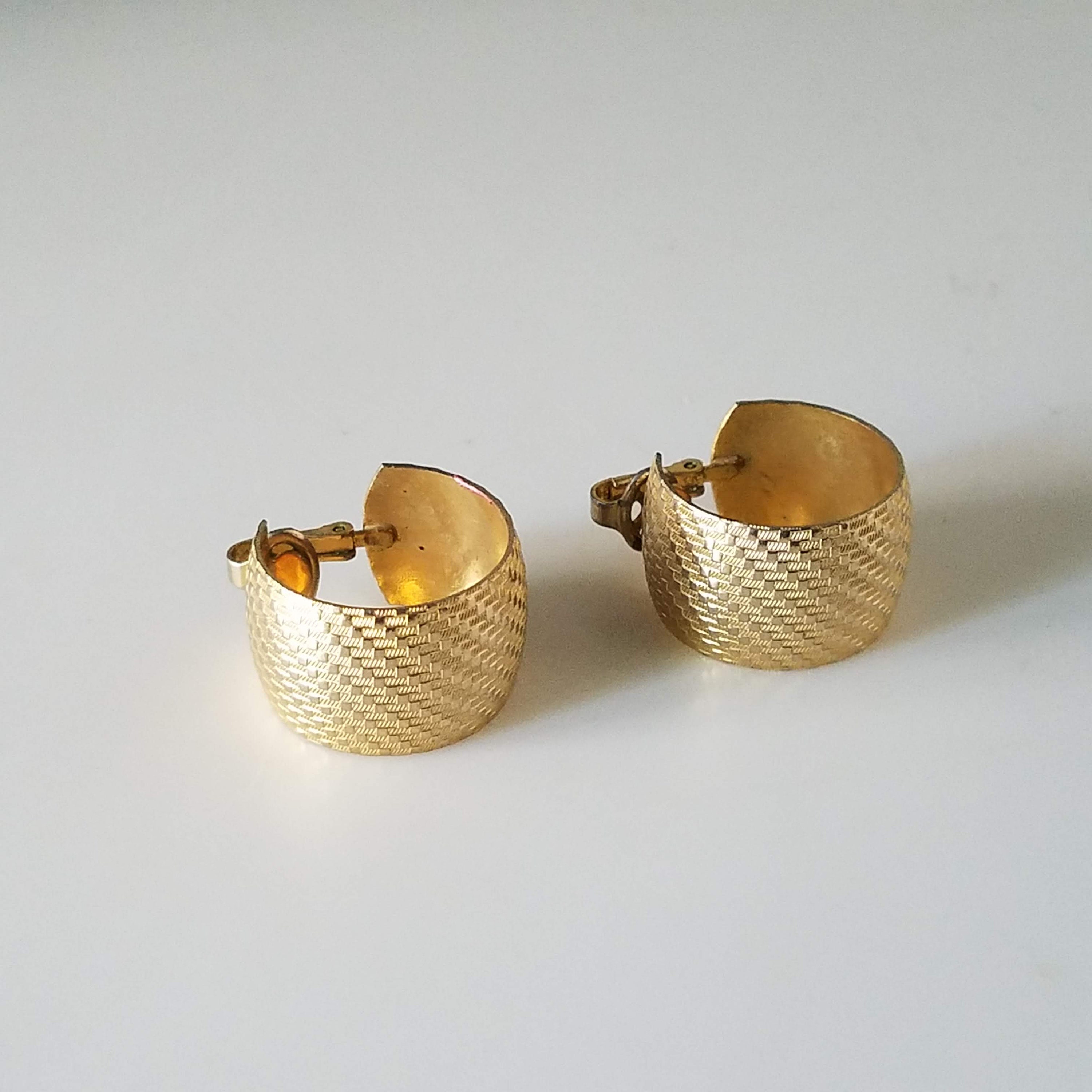 Gold basket earrings designs Clearance