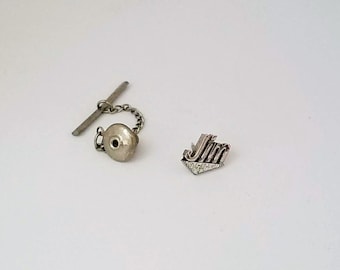 Vintage Swank 'Jim' Tie Tack, Silvertone Metal
