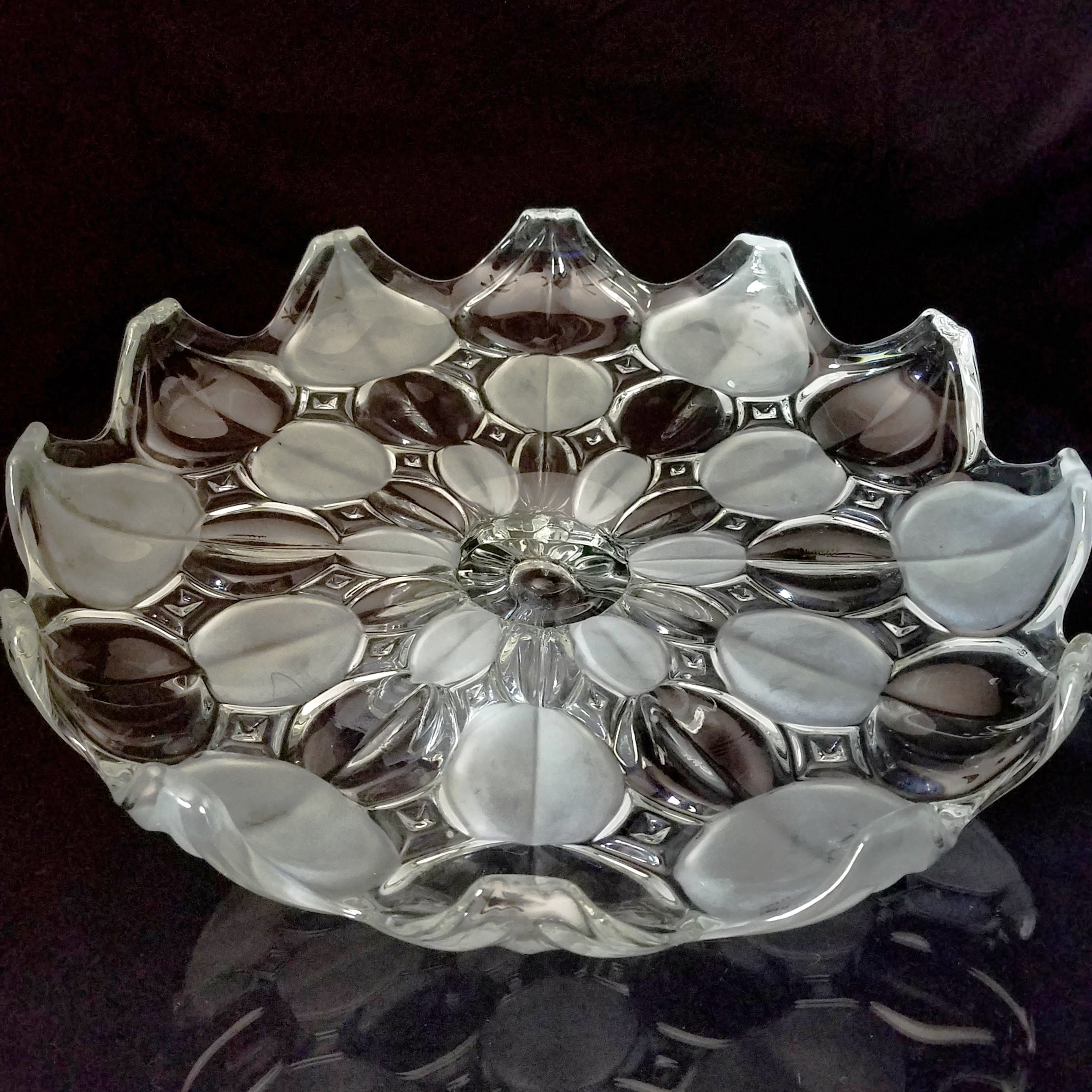 Pedestal Cake Plate, Crystal Pastry Plate or Cake Plate with Frosted