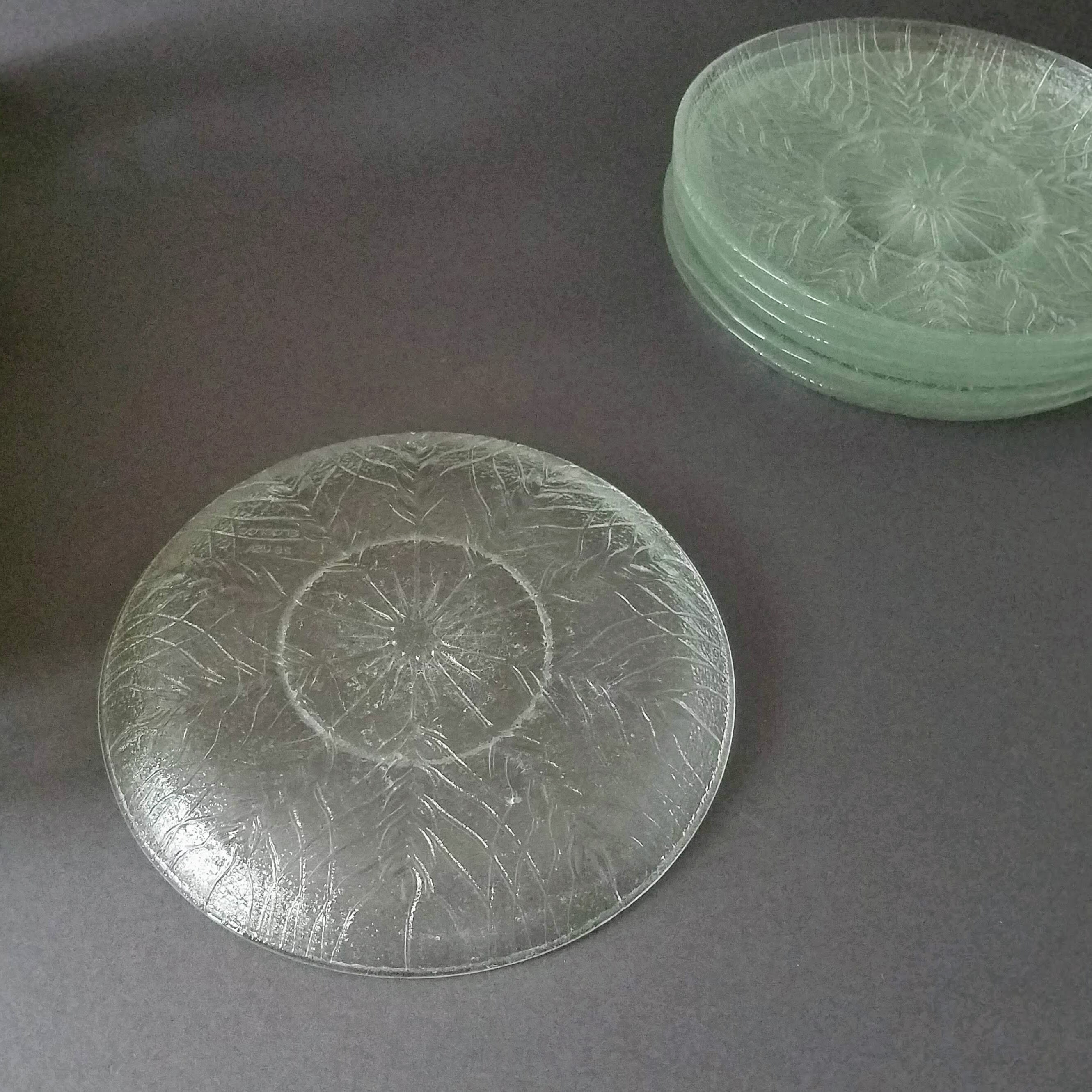 Vintage Glass Small Plates with Wheat Pattern, Arcorc Country Wheat