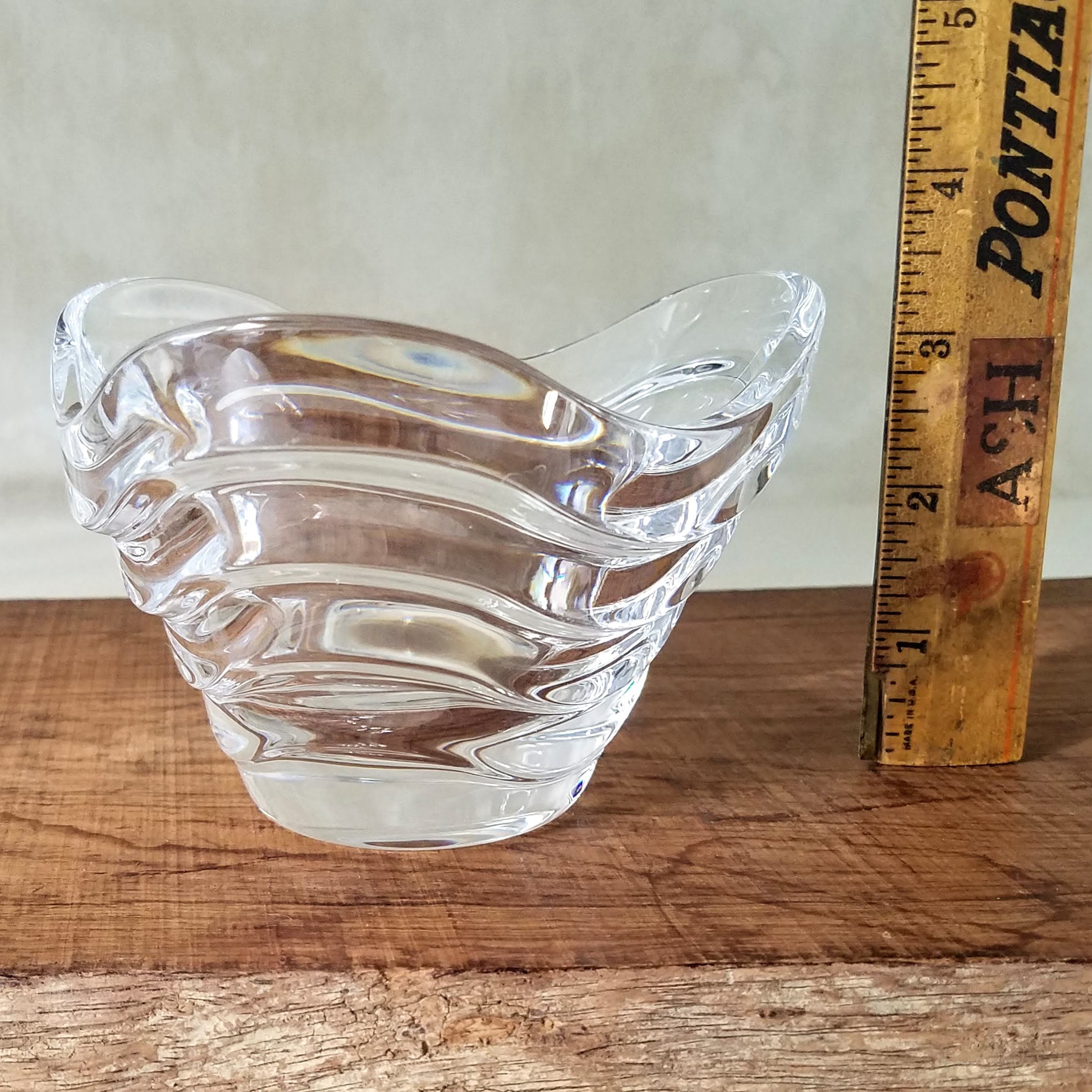 Crystal Bowl, Ricci Casa Art Deco Modern Crystal Bowl