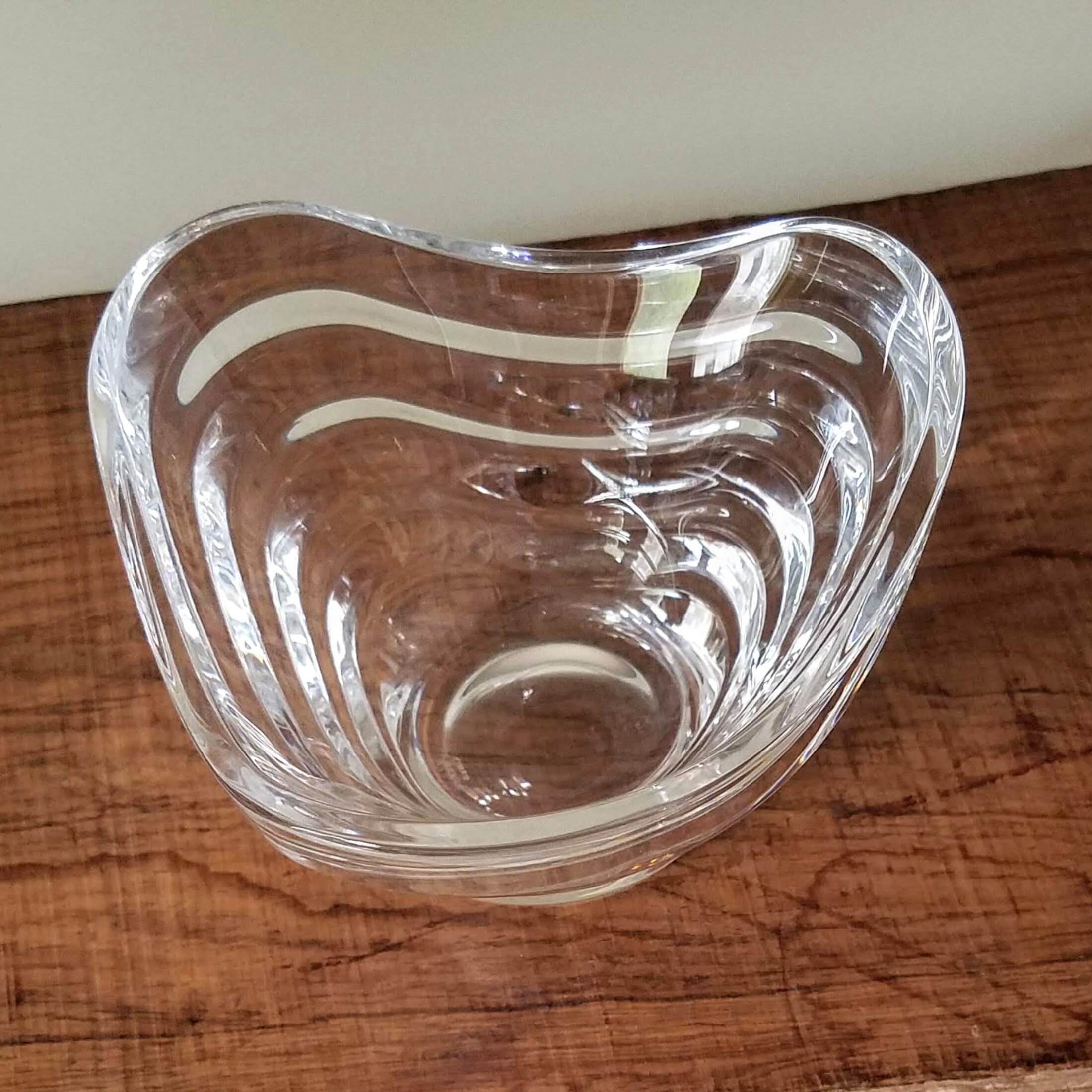 Crystal Bowl, Ricci Casa Art Deco Modern Crystal Bowl