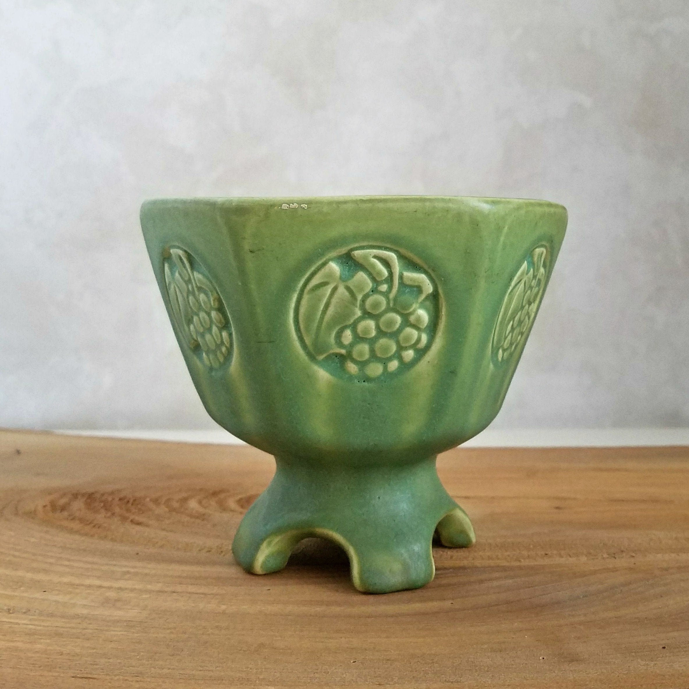 Rookwood Pottery Pedestal Bowl, Antique American Art Pottery 1910