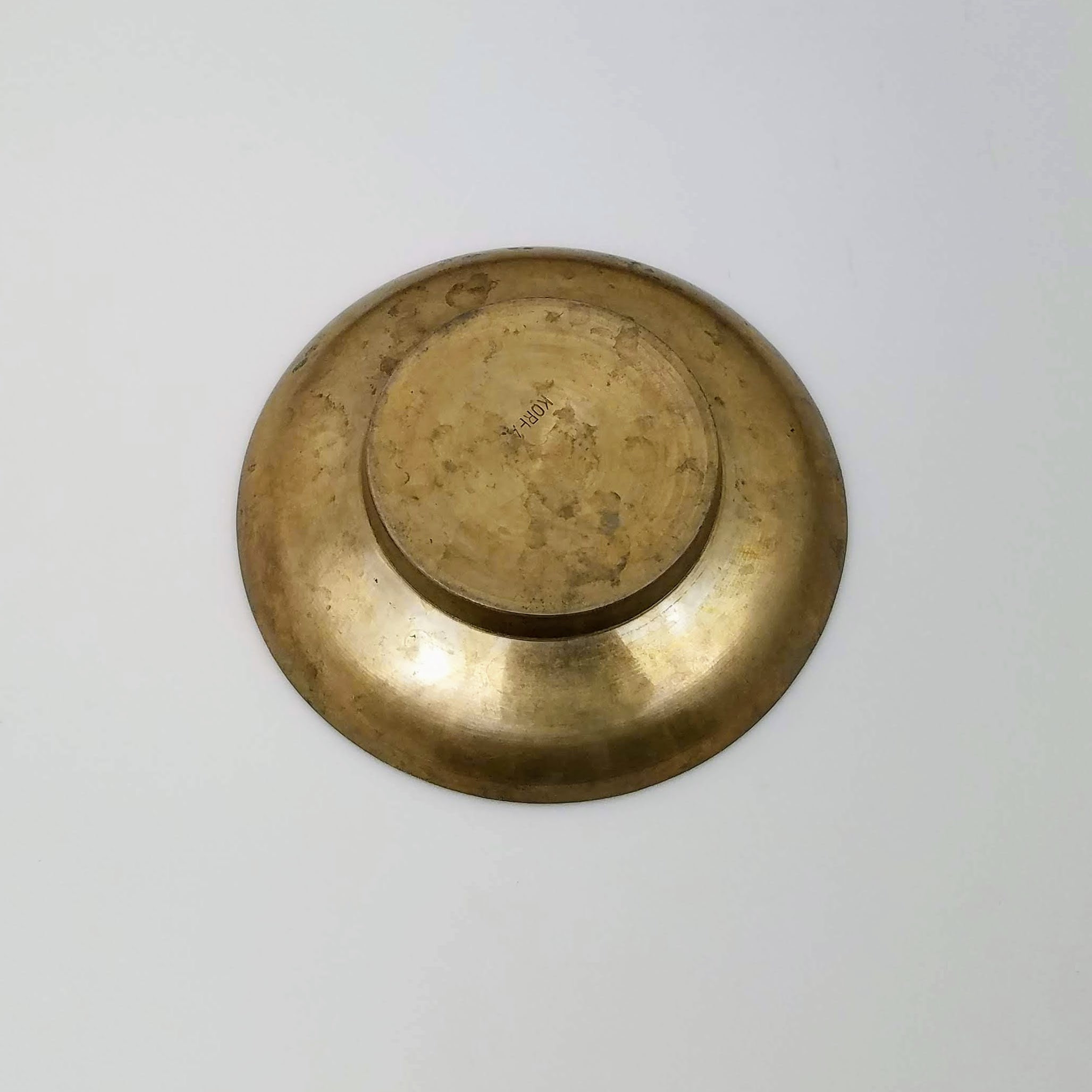 Vintage Brass Dish, Korean Zodiac Collectible Brass Small Bowl, Vintage Brass Ashtray