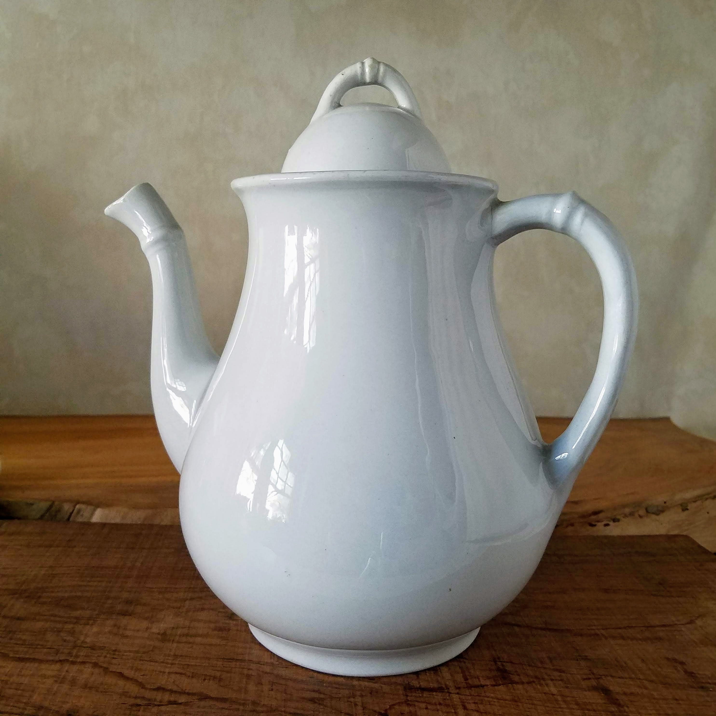 Antique Ironstone China W&E Corn Burslem Teapot, Collectible Victorian