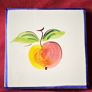 Handpainted Majolica Tiles from Deruta Italy Vintage