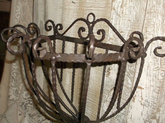 Vintage Metal Outdoor Planter Large Cast Iron Wall
