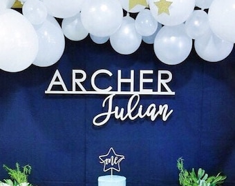 Personalized Wooden Name Sign, Laser Cut, Nursery Decor