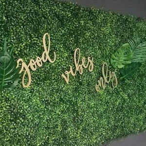 Good Vibes Only Wall Sign Cutout - Small, Positive Vibes Sign, Around the Door Sign, Office Sign, Positivity Sign, Inspirational Sign