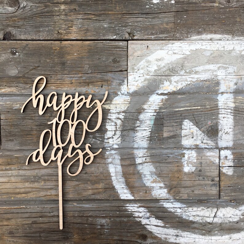 100 days cake topper