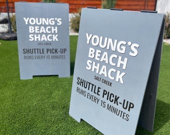 Large Personalized Birch Plywood A-Frame Sign, Custom Business Display