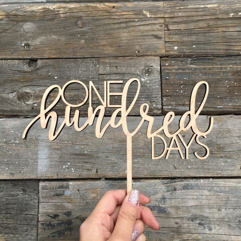 100 days cake topper