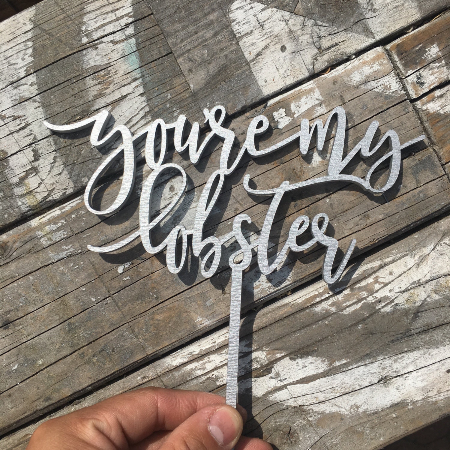 You're My Lobster Wedding Cake Topper 8" inches wide, You…