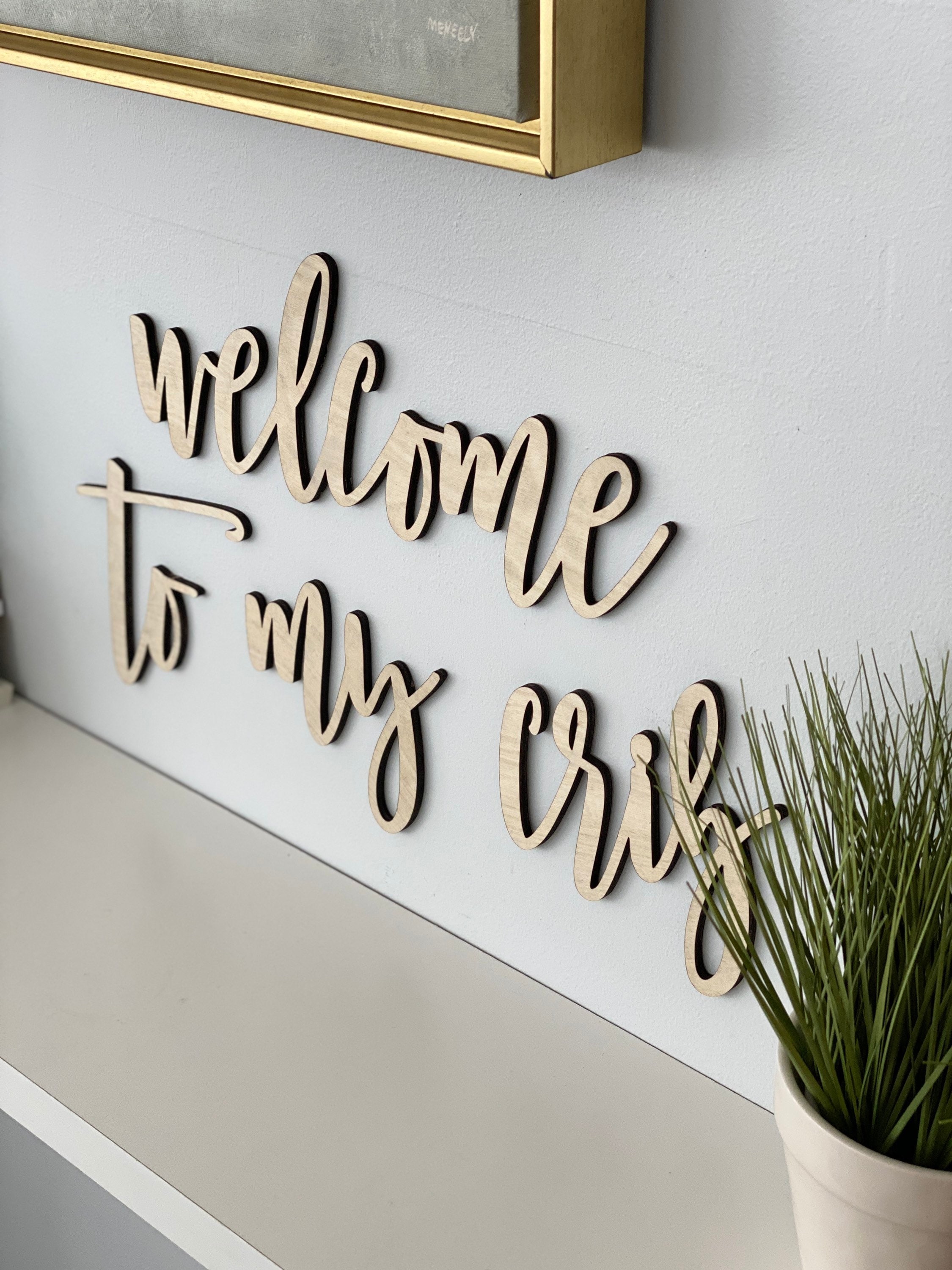 to my Crib Wall Sign Nursery Crib Baby Room Home Wall Etsy