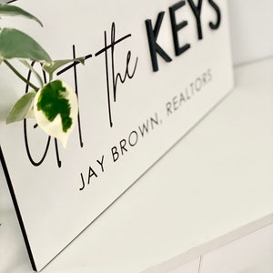 Personalized Got the KEYS Sign, Realtor Sign, Real Estate Agent Sign, Custom Sign, Sold Sign, Closing Sign, House Key Sign image 3