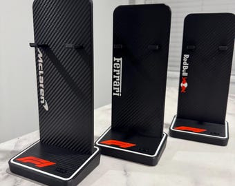 3D Printed Car Display Stand – Faux Carbon Fiber, Building Blocks Race Cars