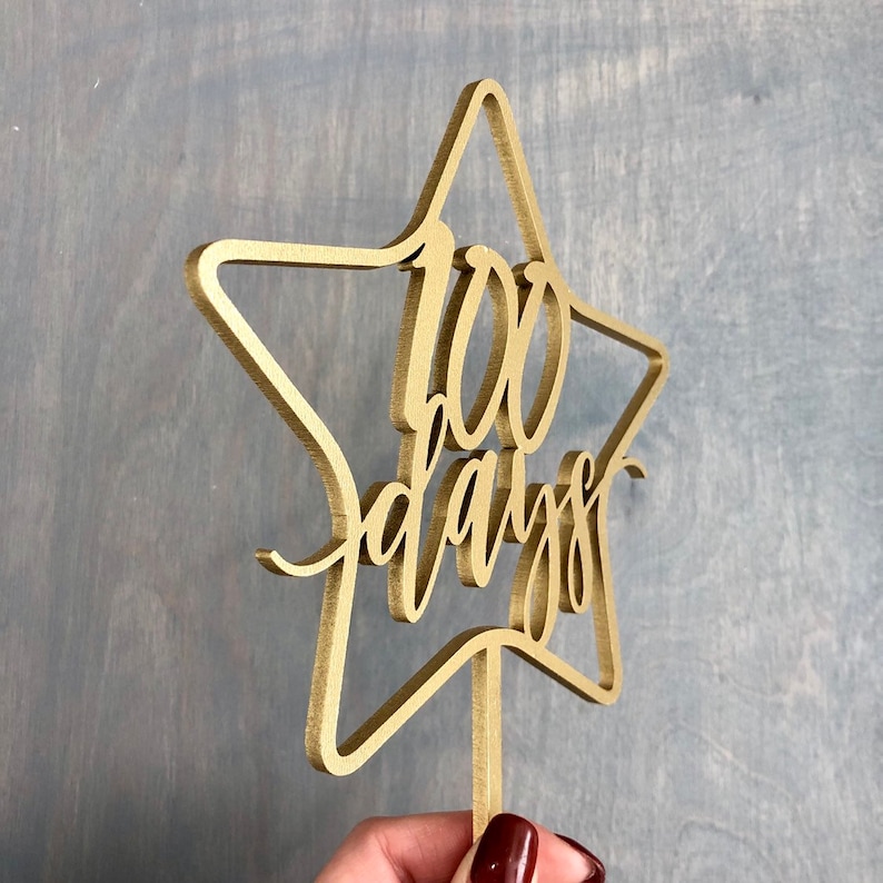100 days cake topper