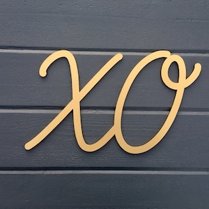 XO Sign - Wall Decor, Laser Cut Wooden Sign, Nursery Bedroom Art