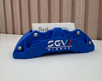 3D Printed Brake Caliper Business Card Holder - Car Lover Desk Organizer