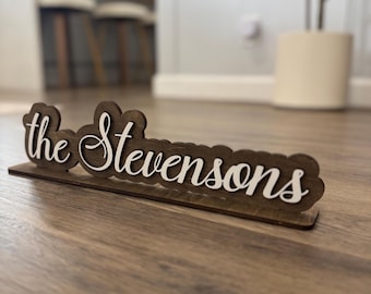 Personalized Name Sign - Table Top - Cursive Style