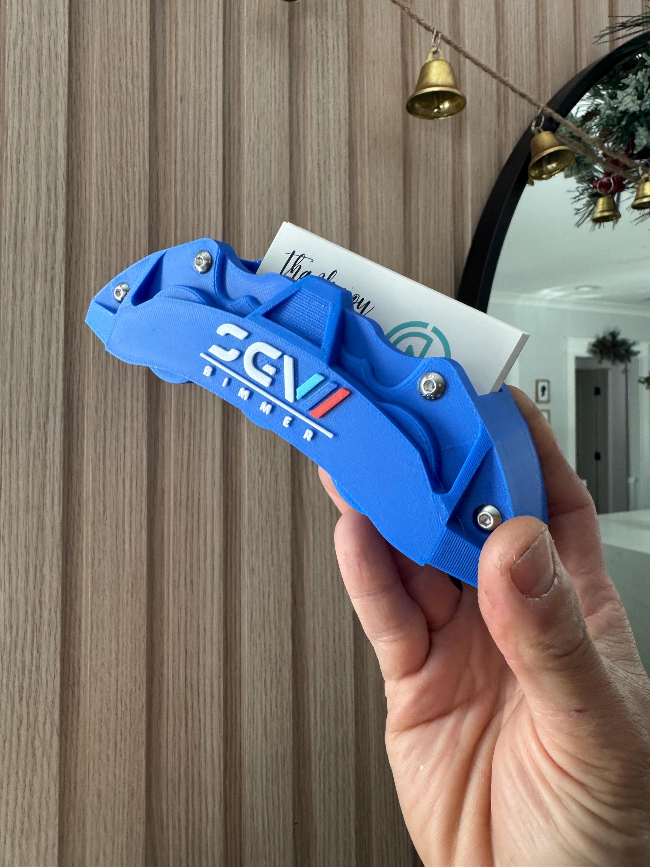 3D Printed Brake Caliper Business Card Holder - Car Lover Desk ...