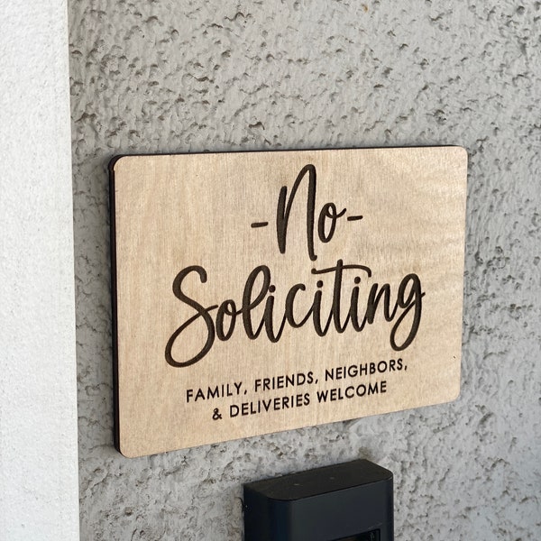 No Soliciting Door Sign, Door Bell Sign, No Knocking Sign, Please Do Not Disturb Door Sign, Baby Sleeping Sign, Wood Door Sign, Privacy Sign
