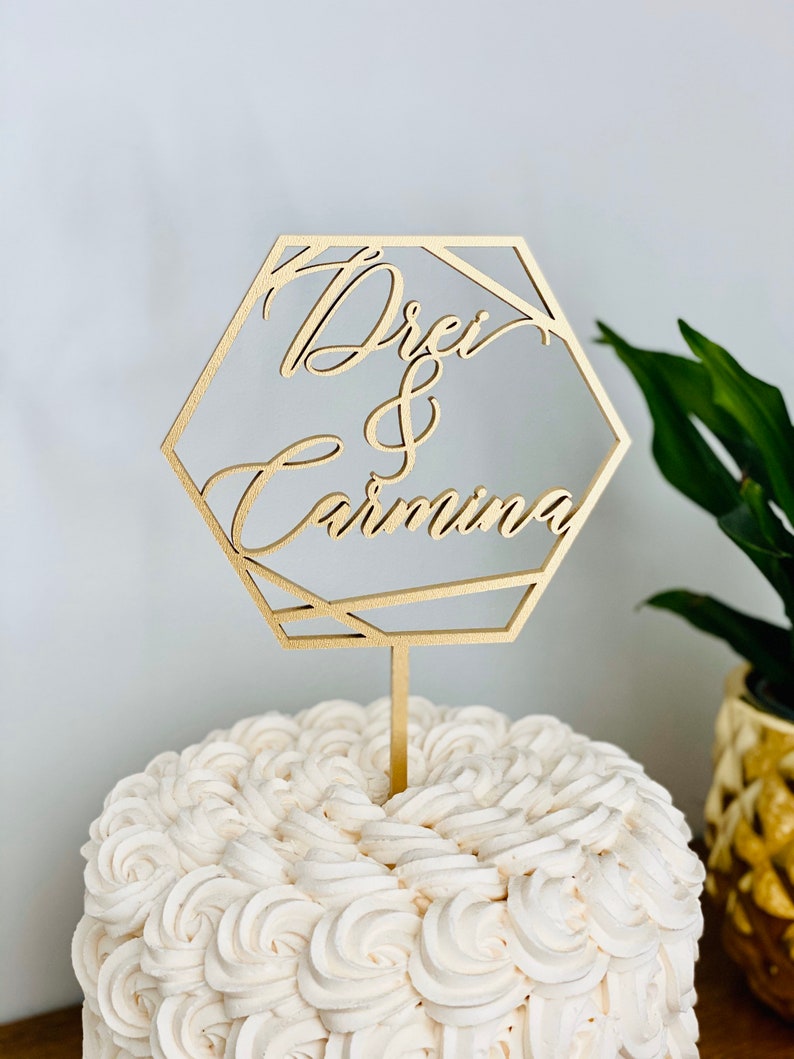 personalized-hexagon-names-wedding-cake-topper-5w-inches-etsy