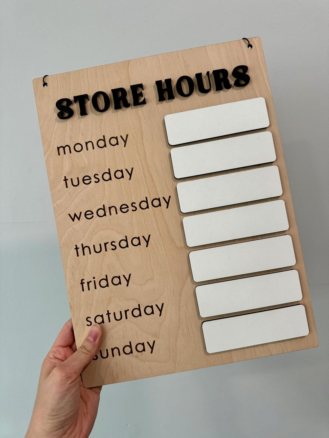 Custom Store Hours Sign | White Marker Board, Boutique Decor - Etsy
