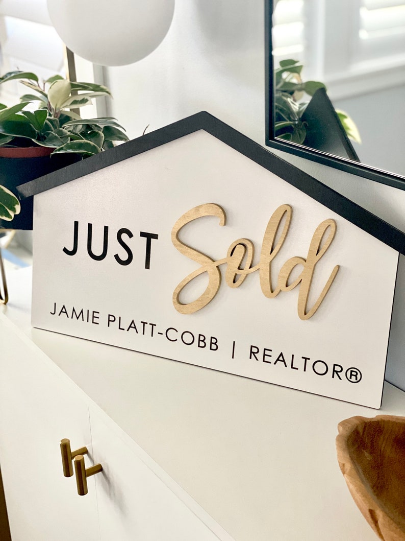 Personalized House Just Sold Sign Realtor Sign Real Estate Etsy