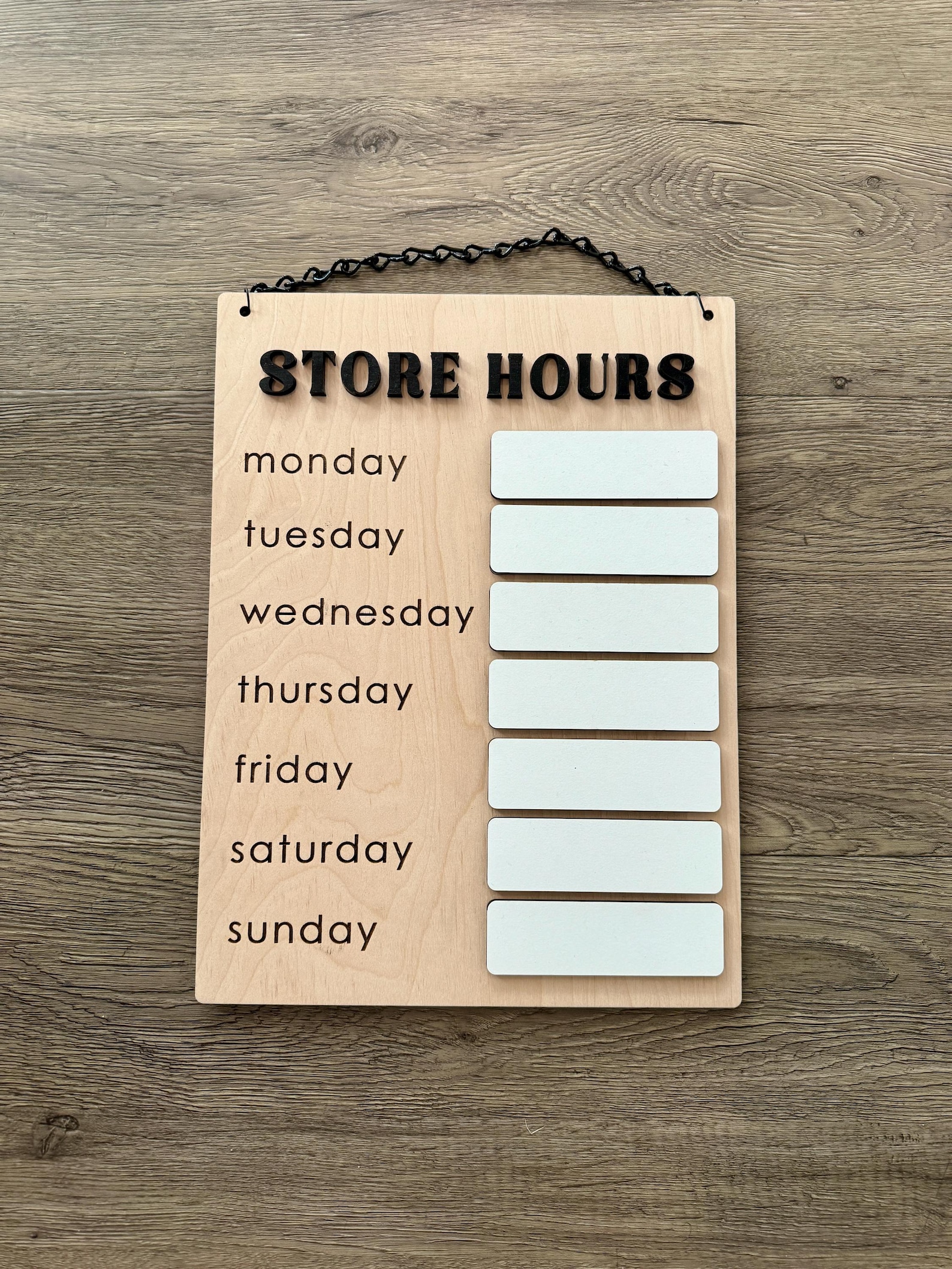 Custom Store Hours Sign | White Marker Board, Boutique Decor - Etsy